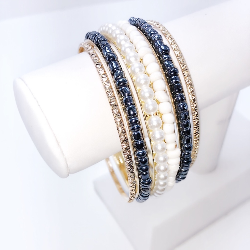 CUTE beaded bangle style bracelets